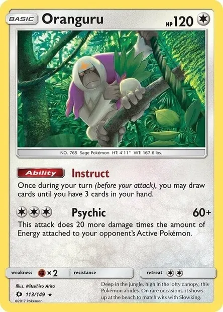 Oranguru, Pokémon card TDX 113 — Theme Deck & Blisters Exclusives set