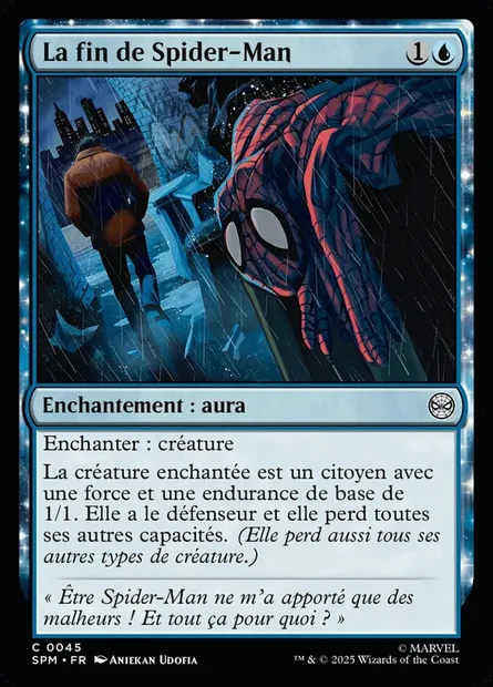 La fin de Spider-Man, carte Magic SPM 45 — extension Marvel's Spider-Man