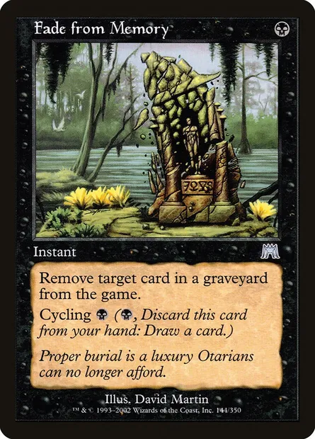 Fade from Memory, Magic card ONS 144 — Onslaught set