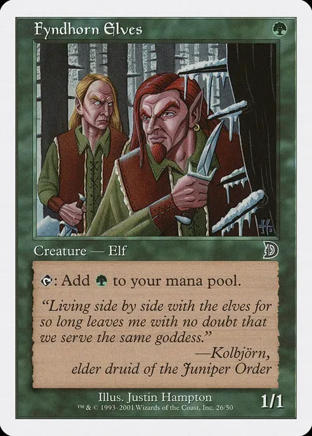 Elfes cordelliens, carte Magic DKM 26 — extension Deckmasters