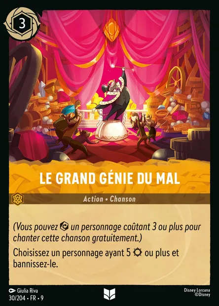 Le Grand Génie du Mal, carte Disney Lorcana CH9-030 — extension Fabuleux