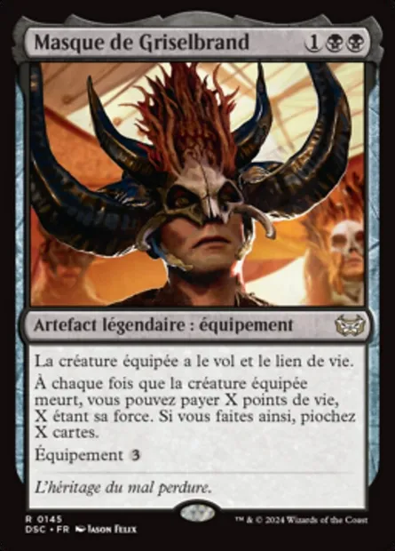 Masque de Griselbrand, carte Magic DSC 145 — extension Duskmourn: House of Horror Commander