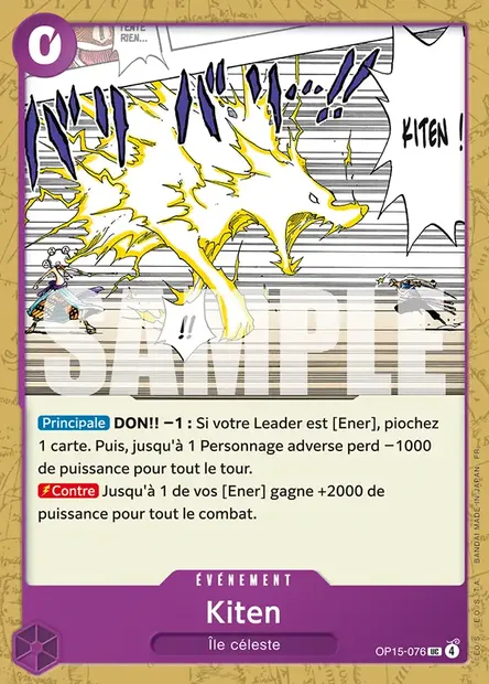 Kiten, carte One Piece OP15-076 — extension AVENTURE SUR L'ÎLE DE DIEU