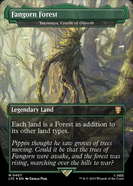 Yavimaya, Cradle of Growth, Magic card LTC 407 — Tales of Middle-earth Commander set