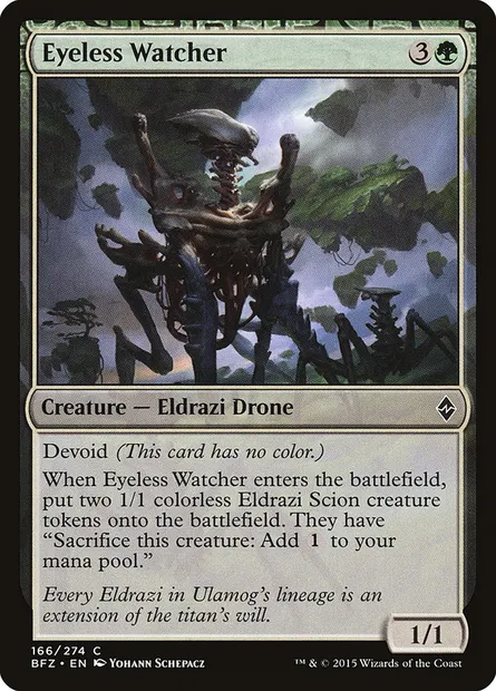 Eyeless Watcher, Magic card BFZ 166 — Battle for Zendikar set