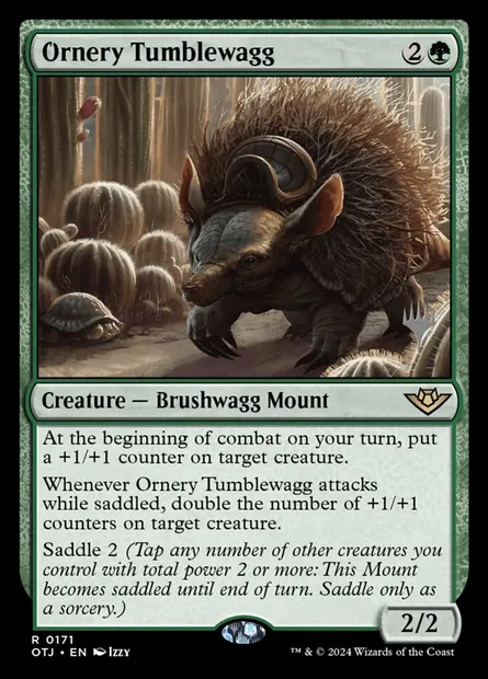 Ornery Tumblewagg, Magic card POTJ 171p — Outlaws of Thunder Junction Promos set