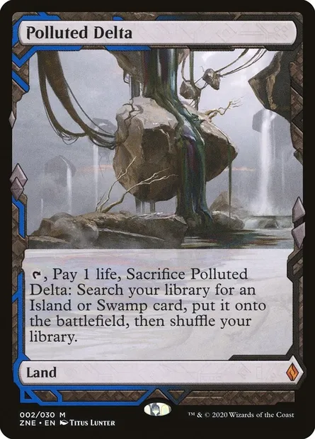 Polluted Delta, Magic card ZNE 2 — Zendikar Rising Expeditions set