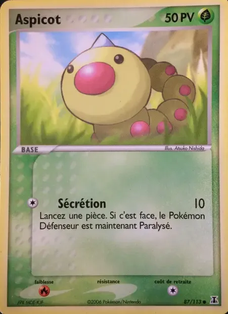 Aspicot, carte Pokémon DS 87 — extension EX Espèces Delta
