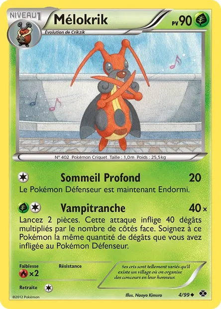 Mélokrik, carte Pokémon NXD 4 — extension Destinées Futures