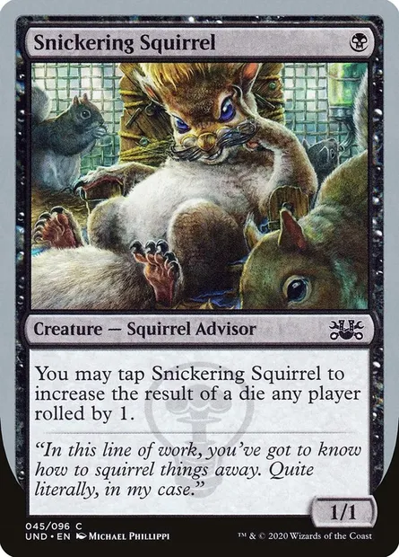 Snickering Squirrel, carte Magic UND 45 — extension Unsanctioned