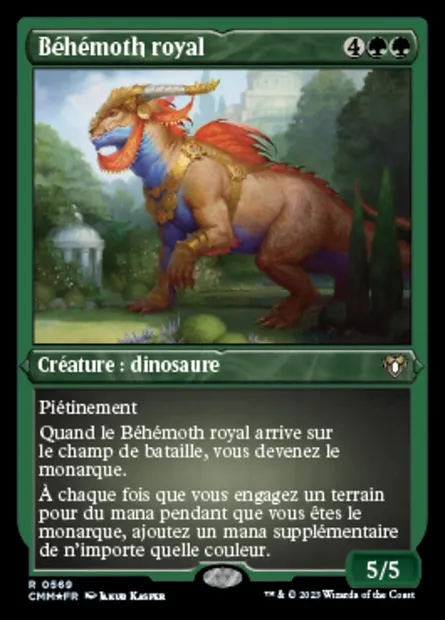 Béhémoth royal, carte Magic CMM 569 — extension Commander Masters