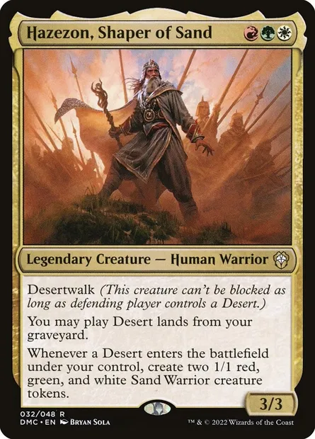 Hazezon, Shaper of Sand, Magic card DMC 32 — Dominaria United Commander set