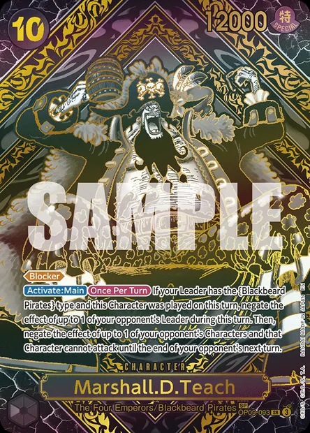 Marshall.D.Teach, One Piece card OP09-093 — EMPERORS IN THE NEW WORLD set
