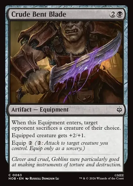 Crude Bent Blade, Magic card HOB 63 — The Hobbit set