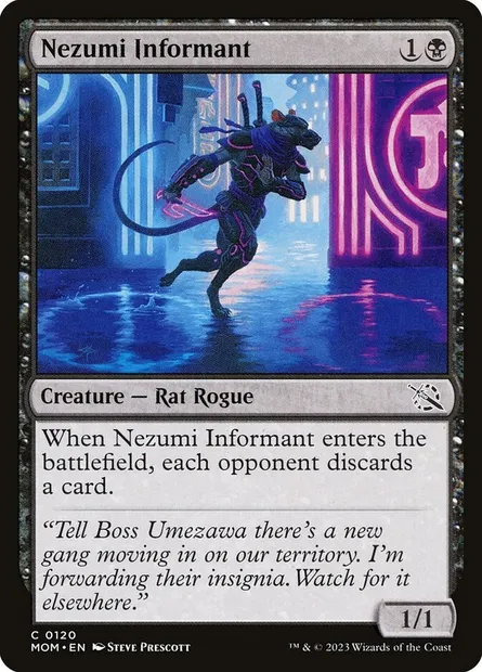 Nezumi Informant, Magic card MOM 120 — March of the Machine set
