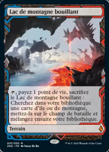 Lac de montagne bouillant, carte Magic ZNE 7 — extension Zendikar Rising Expeditions