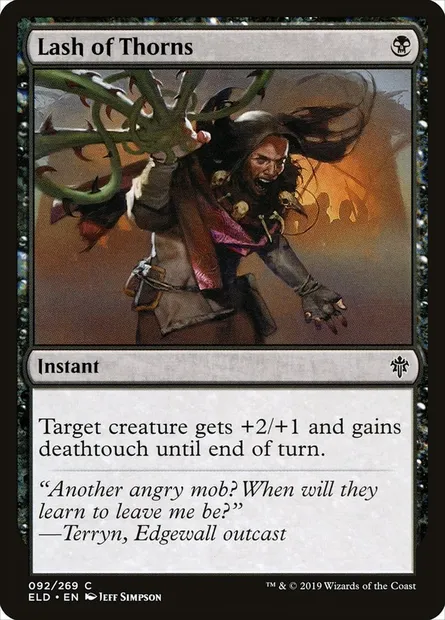 Lash of Thorns, Magic card ELD 92 — Throne of Eldraine set