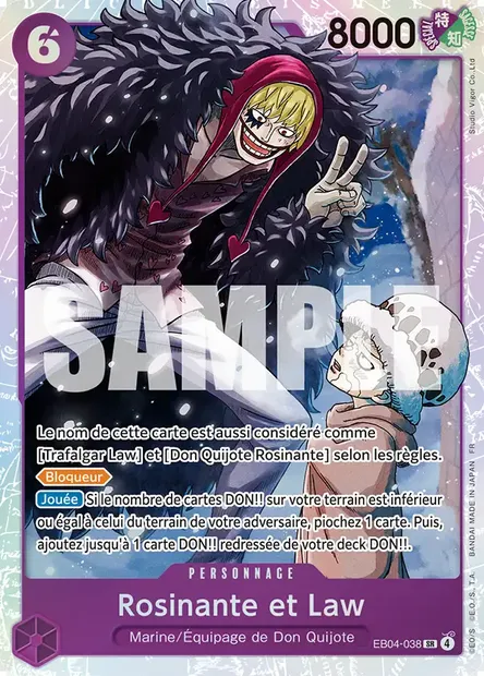 Rosinante et Law, carte One Piece EB04-038 — extension EGGHEAD CRISIS