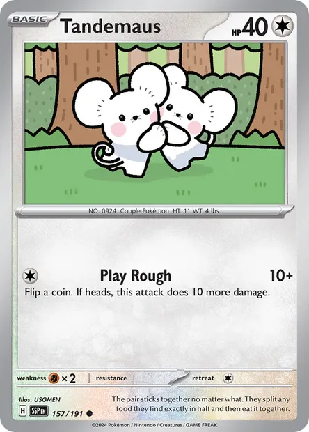 Tandemaus, Pokémon card SSP 157 — Surging Sparks set