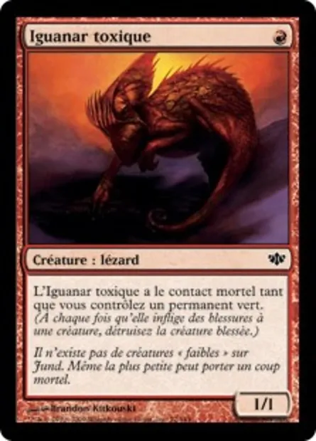 Iguanar toxique, carte Magic CON 72 — extension Conflux