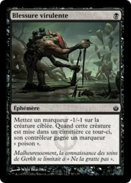 Blessure virulente, carte Magic MBS 57 — extension Mirrodin assiégé