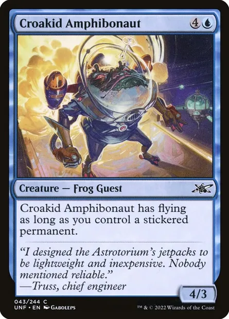 Croakid Amphibonaut, carte Magic UNF 43 — extension Unfinity