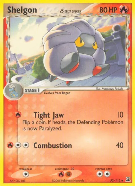 Shelgon δ, Pokémon card DS 53 — Delta Species set