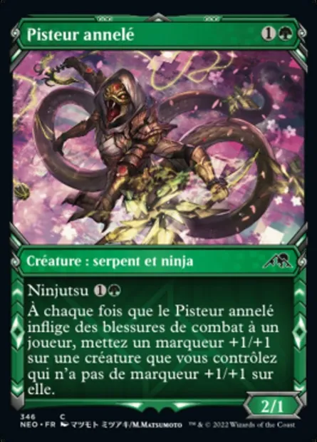 Pisteur annelé, carte Magic NEO 346 — extension Kamigawa: La Dynastie Néon