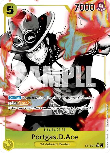 Portgas.D.Ace, One Piece card ST13-011 — The Three Brothers set
