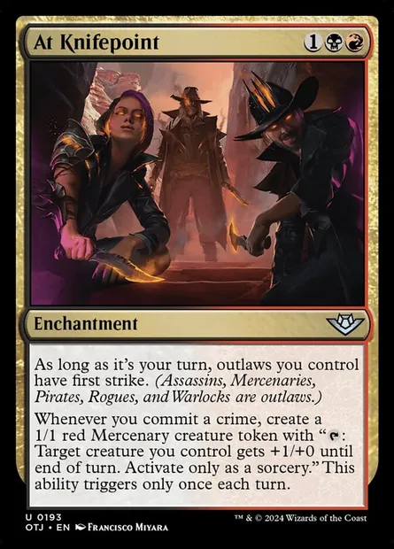 At Knifepoint, Magic card OTJ 193 — Outlaws of Thunder Junction set