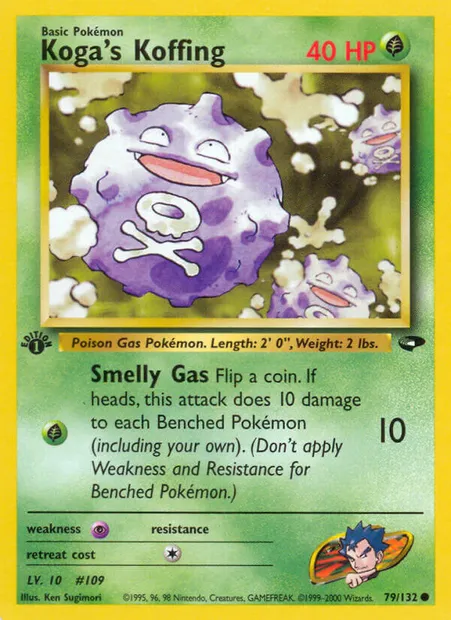 Koga's Koffing, Pokémon card GC 79 — Gym Challenge set