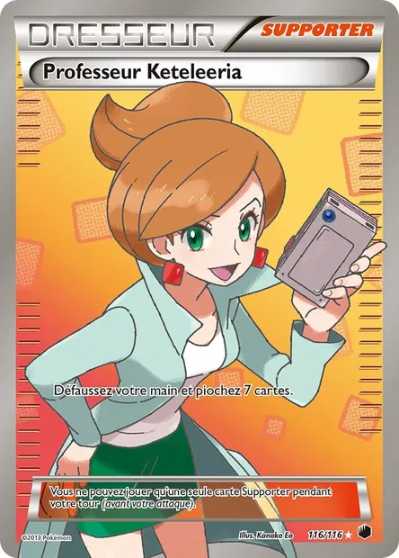 Professeur Keteleeria, carte Pokémon PLF 116 — extension Glaciation Plasma