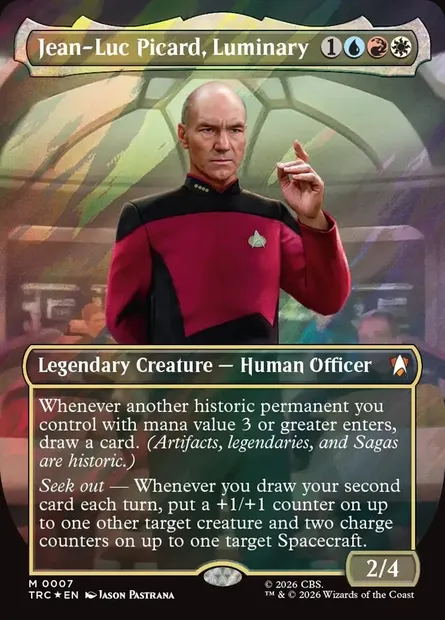 Jean-Luc Picard, Luminary, Magic card TRC 7 — Star Trek Commander set