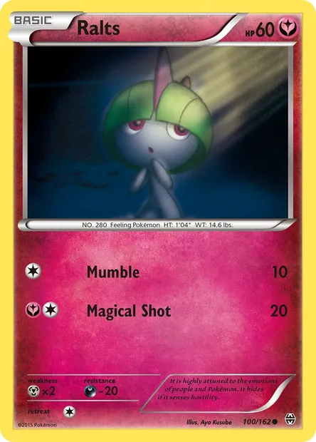 Ralts, Pokémon card BKT 100 — BREAKthrough set