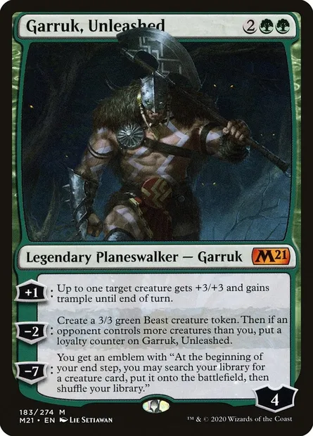 Garruk, Unleashed, Magic card M21 183 — Core Set 2021 set