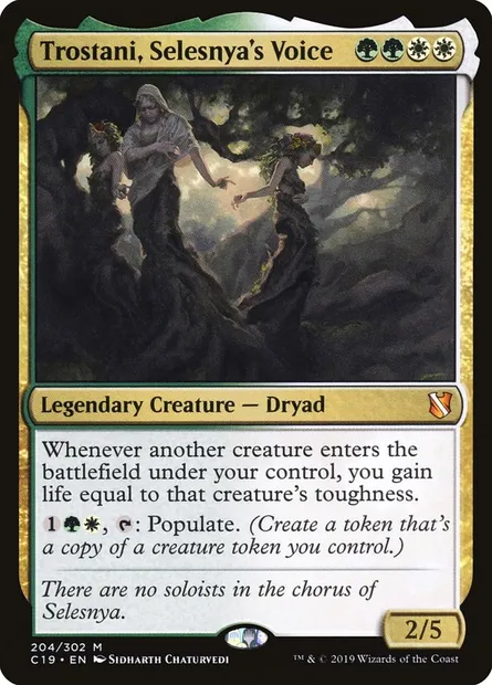 Trostani, Selesnya's Voice, Magic card C19 204 — Commander 2019 set