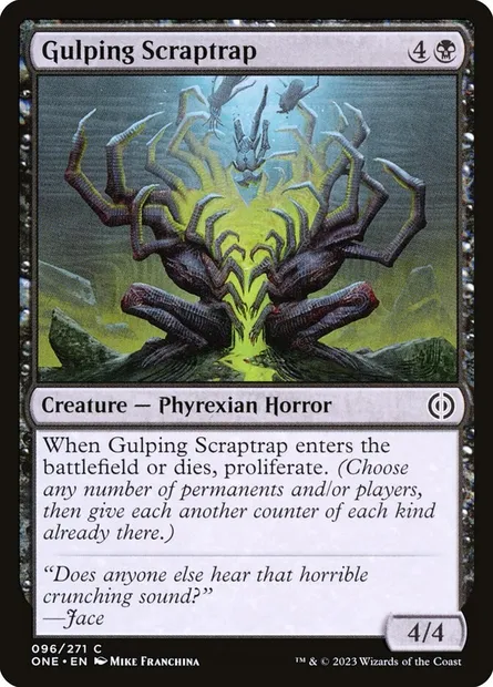 Gulping Scraptrap, Magic card ONE 96 — Phyrexia: All Will Be One set