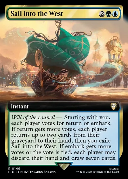 Sail into the West, Magic card LTC 149 — Tales of Middle-earth Commander set