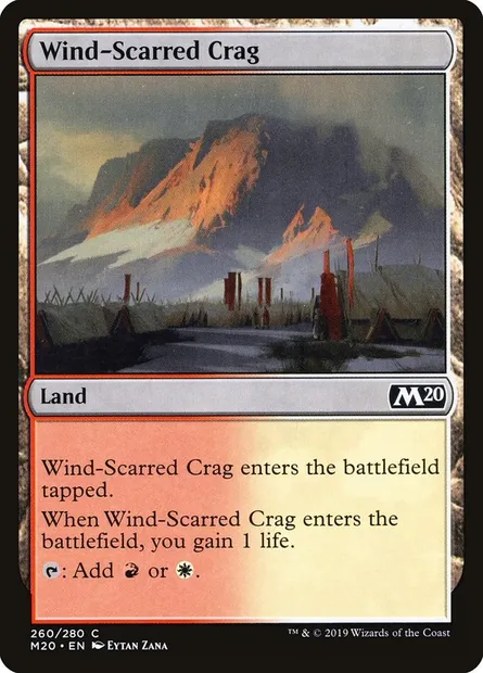 Wind-Scarred Crag, Magic card M20 260 — Core Set 2020 set