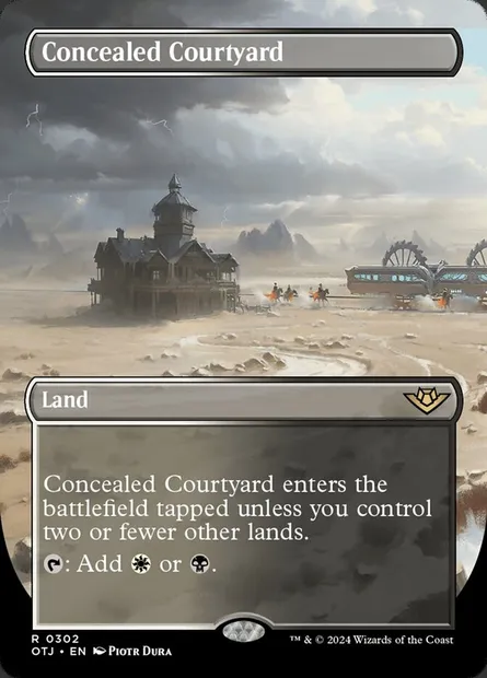 Concealed Courtyard, Magic card OTJ 302 — Outlaws of Thunder Junction set