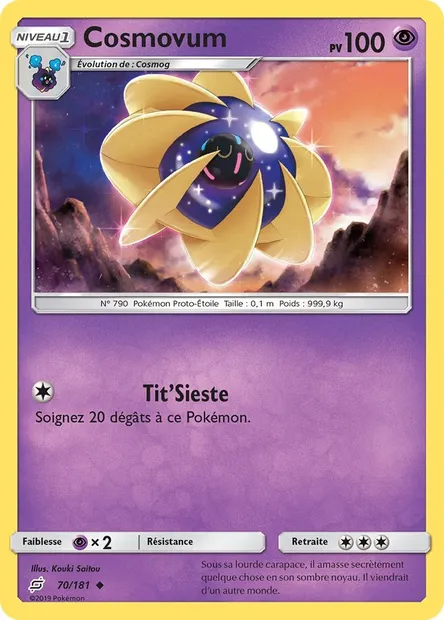 Cosmovum, carte Pokémon TEU 70 — extension Duo de Choc