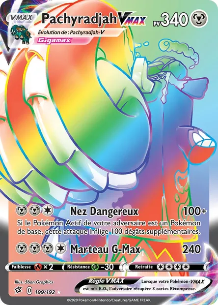 Pachyradjah VMAX, carte Pokémon RCL 199 — extension Clash des Rebelles