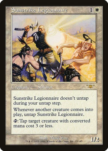 Sunstrike Legionnaire, Magic card LGN 22 — Legions set