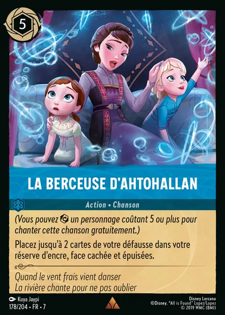 La berceuse d'Ahtohallan, carte Disney Lorcana CH7-178 — extension L'île d'Archazia