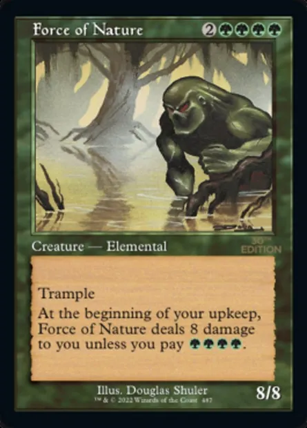 Force of Nature, Magic card 30A 487 — 30th Anniversary Edition set