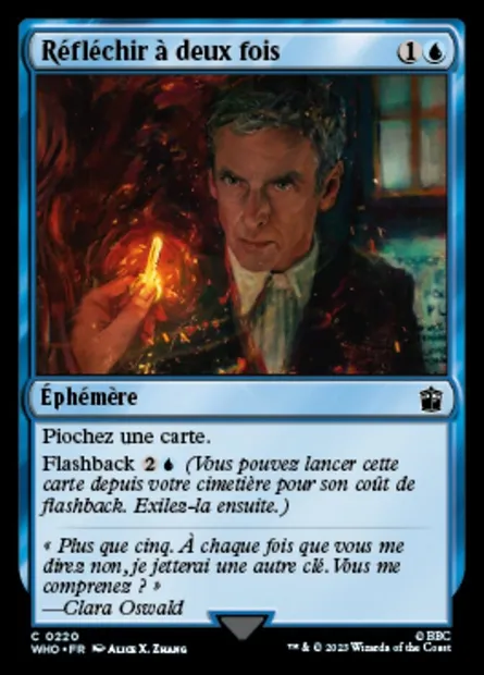 Réfléchir à deux fois, carte Magic WHO 220 — extension Doctor Who