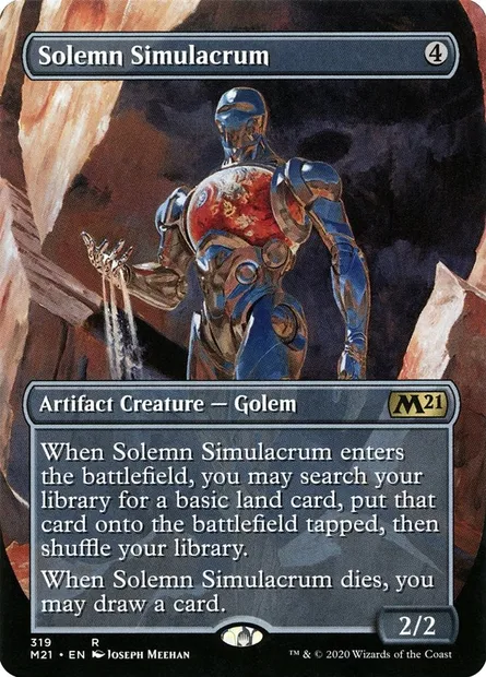 Solemn Simulacrum, Magic card M21 319 — Core Set 2021 set