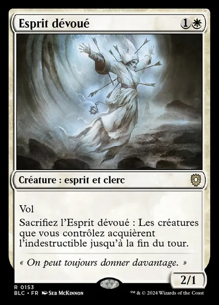 Esprit dévoué, carte Magic BLC 153 — extension Bloomburrow Commander