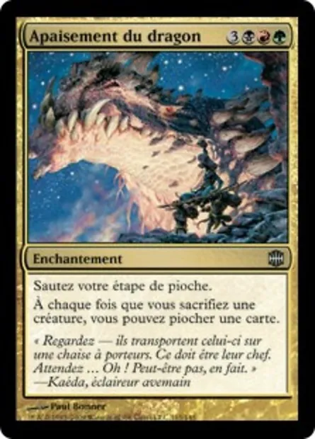 Apaisement du dragon, carte Magic ARB 115 — extension La Renaissance d'Alara