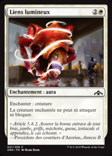Liens lumineux, carte Magic GRN 21 — extension Les Guildes de Ravnica